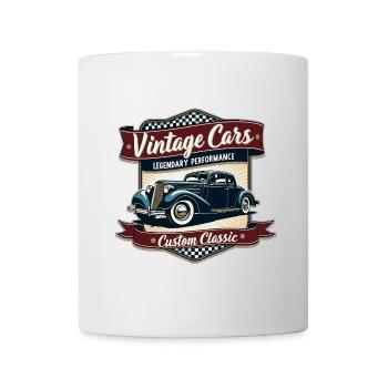 Vintage Automobil Retro Design - Tasse - Weiß - Vorne