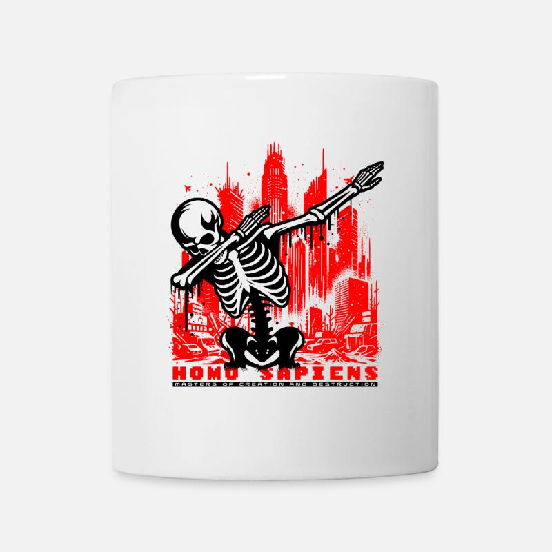 Dabbing homo sapiens Skull // Totenkopf Dab FS0248 - Tasse - Weiß