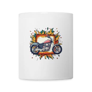Dirtbike Motocross Motorsport - Tasse - Weiß - Vorne