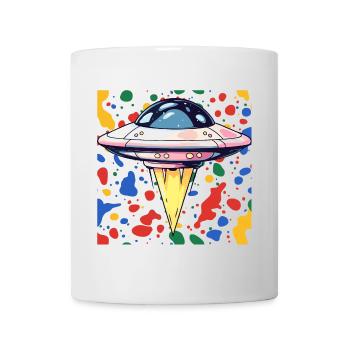 Vaisseau spatial OVNI - Mug blanc - blanc - Devant