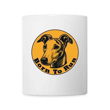 Whippet zum Laufen geboren - Tasse - Weiß - Vorne