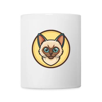 Balinesische Katze Rasse Cartoon Kawaii Tier Haustier - Tasse - Weiß - Vorne