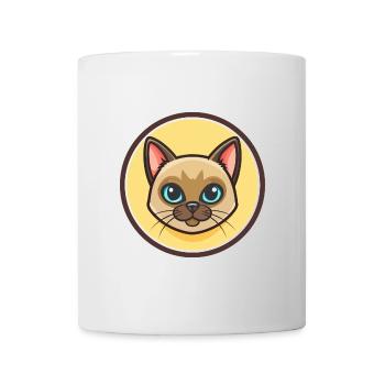 Chat birman race dessin animé Kawaii animal de compagnie - Mug blanc - blanc - Devant