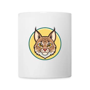 lynx eurasien chat race dessin animé Kawaii animal de compagnie - Mug blanc - blanc - Devant