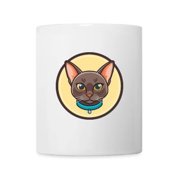 Bombay Chat Race Dessin animé Kawaii Animal Pet - Mug blanc - blanc - Devant