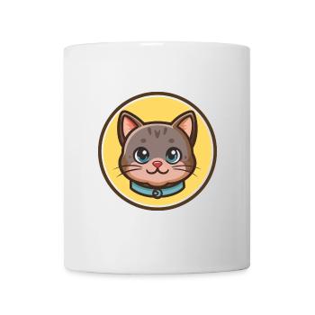 Chartreux Cat Breed Cartoon Kawaii Animal Pet - Mug - white - Front