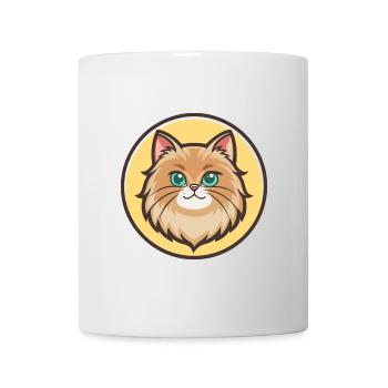 British Longhair Cat Breed Cartoon Kawaii Animal - Mug - white - Front