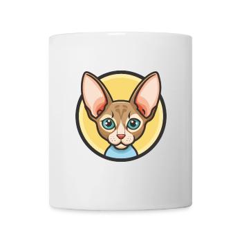 Cornouailles Rex Chat Race Dessin animé Kawaii Animal Pet - Mug blanc - blanc - Devant