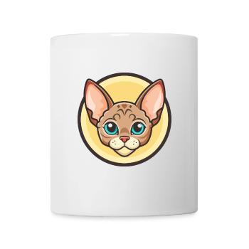 Devon Rex Chat Race Dessin animé Kawaii Animal Pet - Mug blanc - blanc - Devant