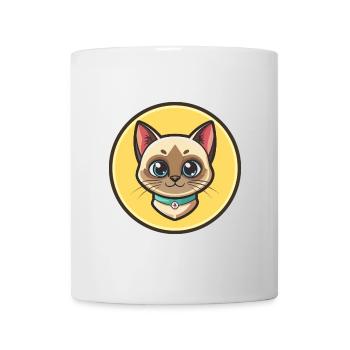 Khao Manee Chat Race Dessin Animé Kawaii Animal Pet - Mug blanc - blanc - Devant