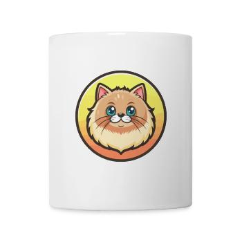 Persische Katze Rasse Karikatur Kawaii Tier Haustier - Tasse - Weiß - Vorne