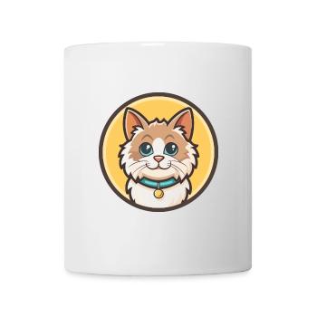 Turkish Angora Cat Breed Cartoon Kawaii Animal Pet - Mug - white - Front