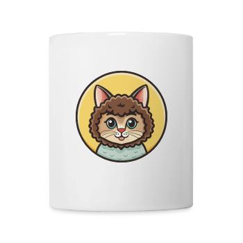 Laperm Chat Race Dessin Animé Kawaii Animal Pet - Mug blanc - blanc - Devant