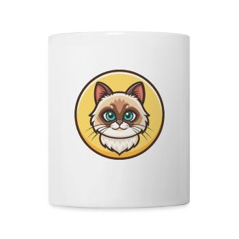 Neva Masquerade Cat Breed Cartoon Kawaii Animal - Mug - white - Front