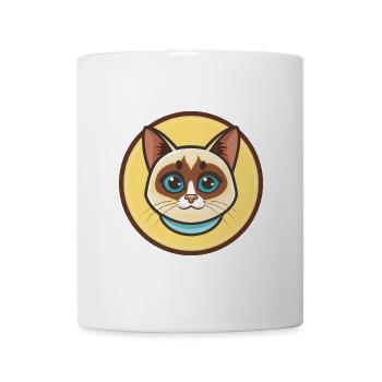 Raquette Chat Race Dessin Animé Kawaii Animal Pet - Mug blanc - blanc - Devant