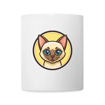 Tonkinese Katze Rasse Cartoon Kawaii Tier Haustier - Tasse - Weiß - Vorne