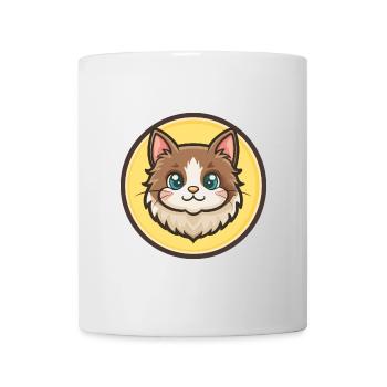Ragamuffin Chat Race Dessin animé Kawaii Animal Pet - Mug blanc - blanc - Devant