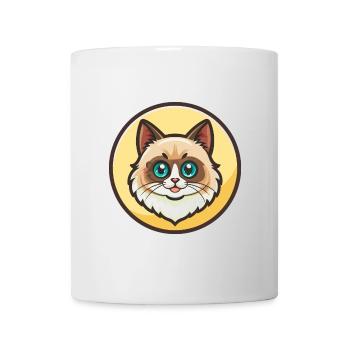 Ragdoll Katze Rasse Cartoon Kawaii Tier Haustier - Tasse - Weiß - Vorne