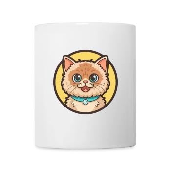 Selkirk Rex Katzenrasse Cartoon Kawaii Tier Haustier - Tasse - Weiß - Vorne