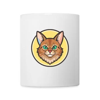 Chat Somali Race Dessin animé Kawaii Animal Pet - Mug blanc - blanc - Devant
