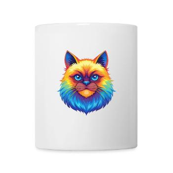 Himalaya Katze Rasse Karikatur Kawaii Tier Haustier - Tasse - Weiß - Vorne