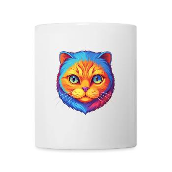 Chat Scottish Fold de race dessin animé kawaii animal de compagnie - Mug blanc - blanc - Devant
