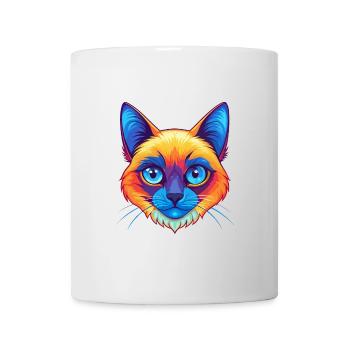 Raquette Chat Race Dessin Animé Kawaii Animal Pet - Mug blanc - blanc - Devant