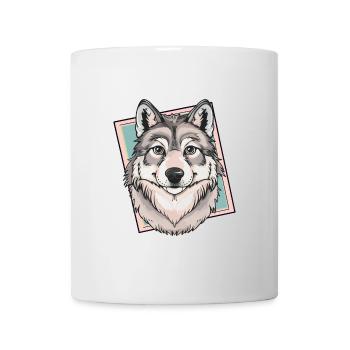 Wolf Werwolf Vollmond - Tasse - Weiß - Vorne