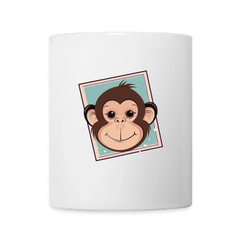 Affe Affengesicht Zootier - Tasse - Weiß - Vorne