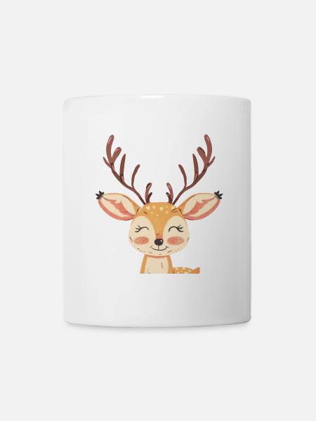 Hirsch Waldbewohner - Tasse - Weiß