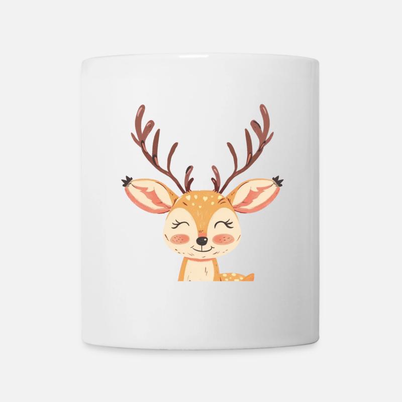 Hirsch Waldbewohner - Tasse - Weiß
