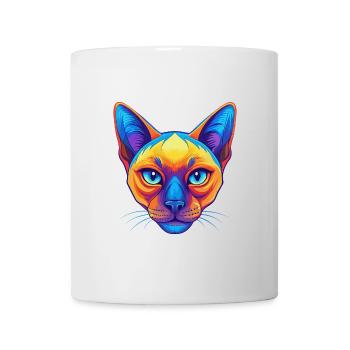 Chat Tonkinois Race de chat Dessin animé Kawaii Animal de compagnie - Mug blanc - blanc - Devant