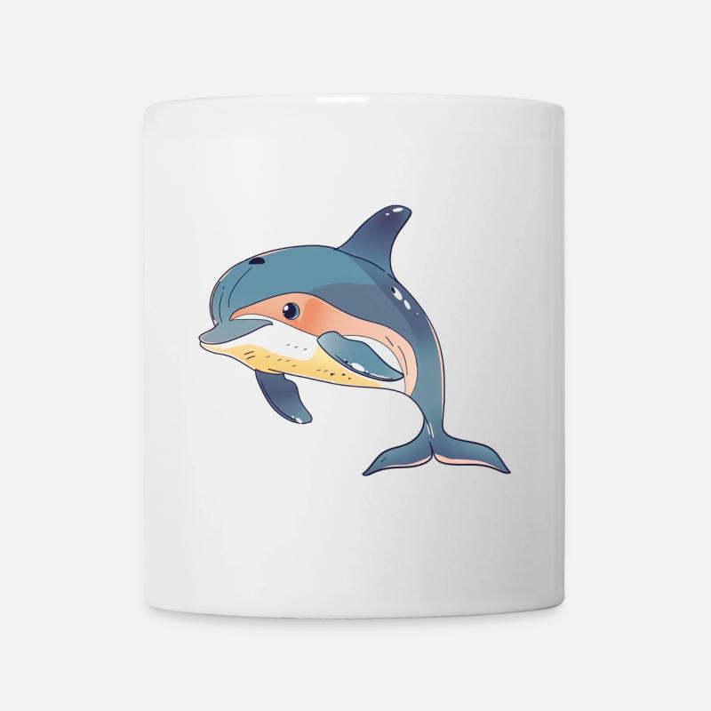 Delfin Delfine Meeresbewohner - Tasse - Weiß