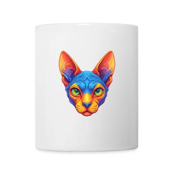 Chat Sphynx Race de chat Dessin animé Kawaii Animal de compagnie - Mug blanc - blanc - Devant