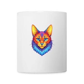 Chat somalien, dessin animé, animal de compagnie kawaii - Mug blanc - blanc - Devant