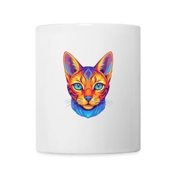 Ocicat Domestic Cat Breed Cartoon Kawaii Animal Pe - Mug - white - Front