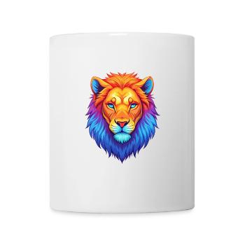 Liger Hybrid Löwe Tiger Katzenrasse Karikatur Kawaii A - Tasse - Weiß - Vorne