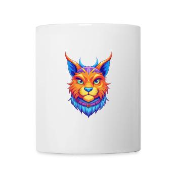 Highlander Katzenrasse Cartoon Kawaii Tier Haustier - Tasse - Weiß - Vorne