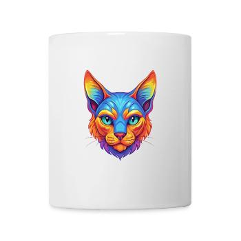 Chat Rex allemand, race de chat, dessin animé, animal de compagnie kawaii - Mug blanc - blanc - Devant