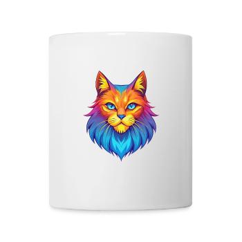 Allemand à poil long race de chat dessin animé Kawaii Animal Pe - Mug blanc - blanc - Devant