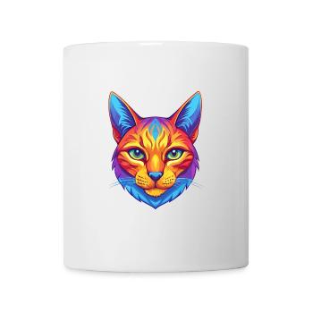 Kalifornische Spangled Katzenrasse Karikatur Kawaii Anima - Tasse - Weiß - Vorne
