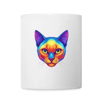 Burmesische Katze Rasse Karikatur Kawaii Tier Haustier - Tasse - Weiß - Vorne