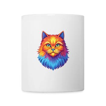 Britannique Chat à poil long Race Dessin animé Kawaii Animal P - Mug blanc - blanc - Devant