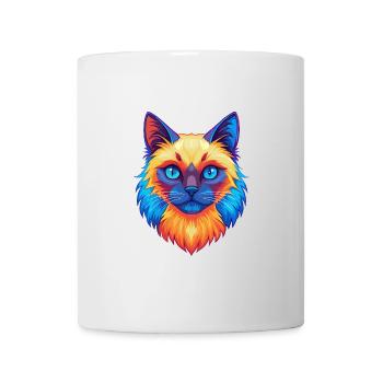 Birma Heilige Katze Rasse Karikatur Kawaii Tier Haustier - Tasse - Weiß - Vorne