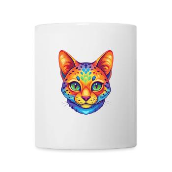 Australische Gefleckte Nebelkatze Rasse Karikatur Kawaii A - Tasse - Weiß - Vorne