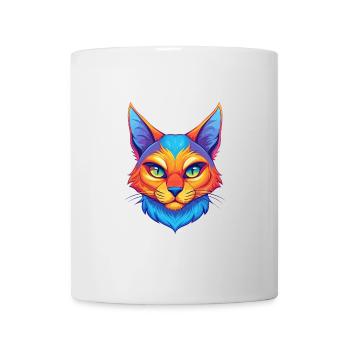 Ägäis Katze Rasse Karikatur Kawaii Tier Haustier - Tasse - Weiß - Vorne