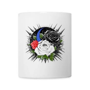 Gloomy roses with moon and thorns - Mug - white - Front