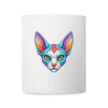 Cornouailles Rex Chat Race Dessin animé Kawaii Animal Pet - Mug blanc - blanc - Devant