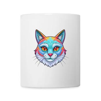 Ägäis Katze Rasse Karikatur Kawaii Tier Haustier - Tasse - Weiß - Vorne