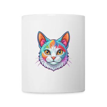 American Wirehair Cat Breed Cartoon Kawaii Animal - Mug - white - Front